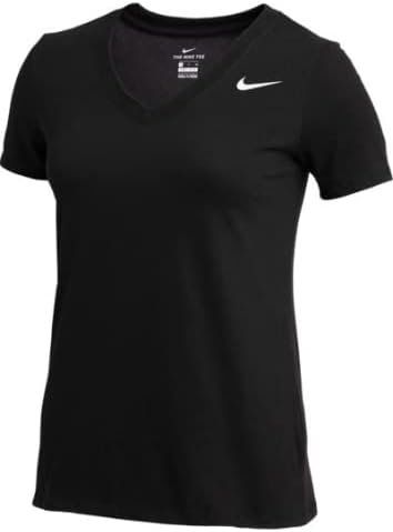Nike Womens DRI-FIT Short Sleeve V-Neck