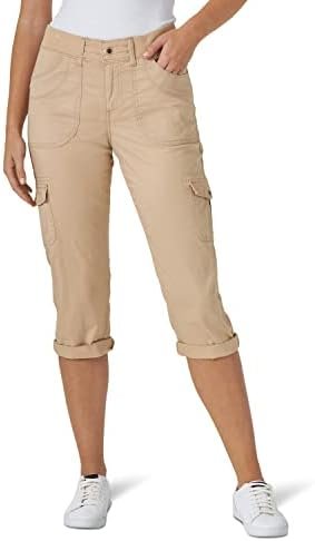 Lee Women's Relaxed Fit Austyn Knit Waist Cargo Capri Pant