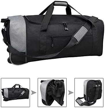 Travelers Club Xpedition Rolling Travel Duffel Bag, Black, 30-Inch - Image 2